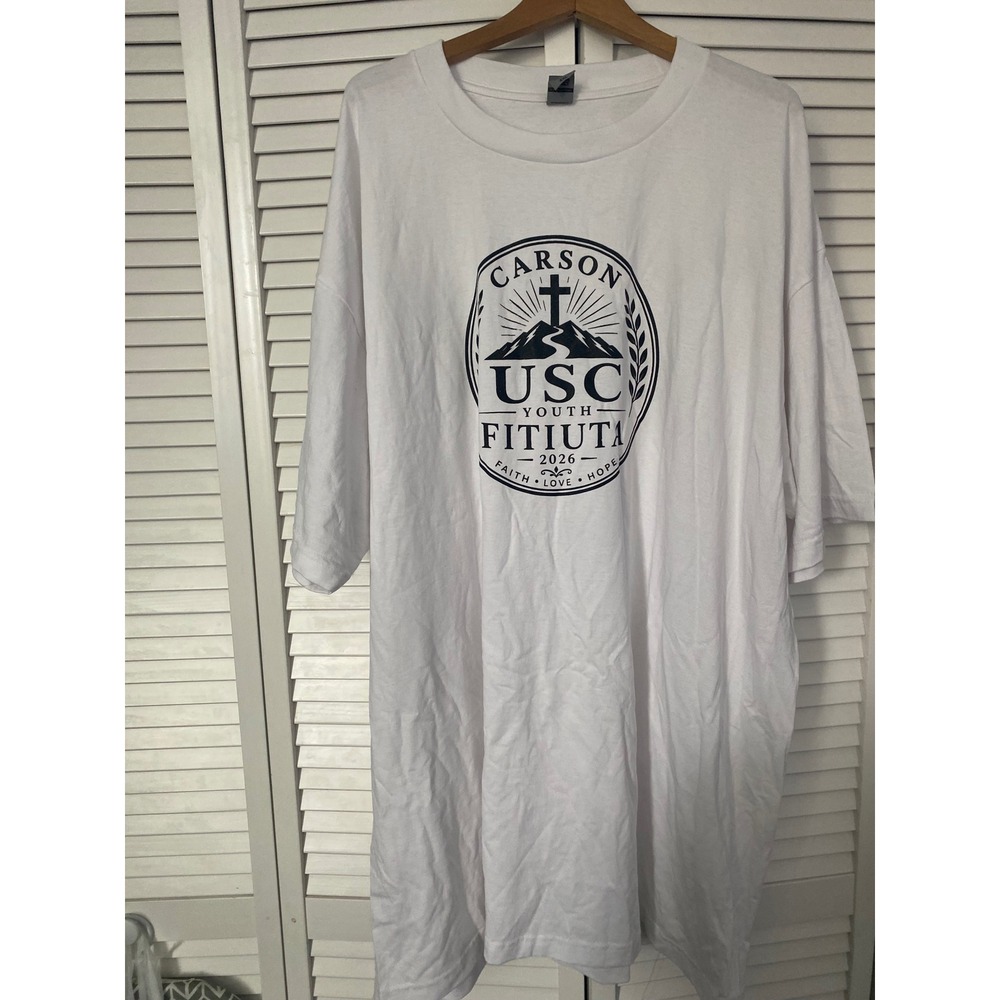 Basics Heavyweight White T-Shirt Carson USC Youth Fitiuta 2026 Graphic Tee 4XL